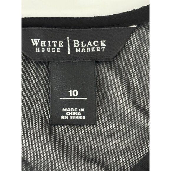 WHBM Top 10 Black Lace Mesh Beaded Sleeveless Whimsigoth Dark Fairycore Romantic - Picture 3 of 13